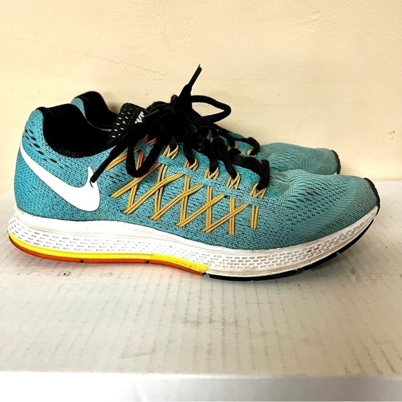 Nike Zoom Pegasus 32 Blue Orange Sneakers women size 7 - Picture 3 of 11